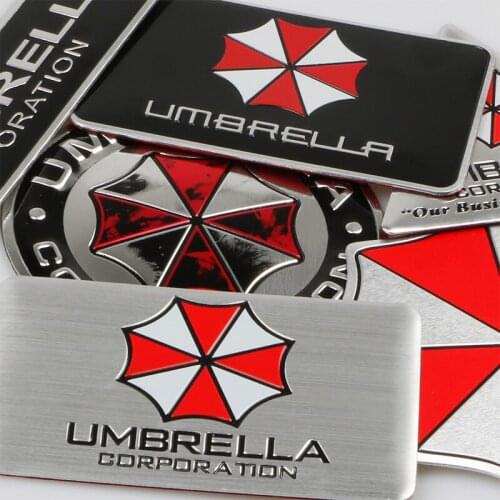 1PCS Car Styling 3D Aluminum Alloy Umbrella Corporation Car Stickers Emblem Badge Decal Auto Decoration Accessories