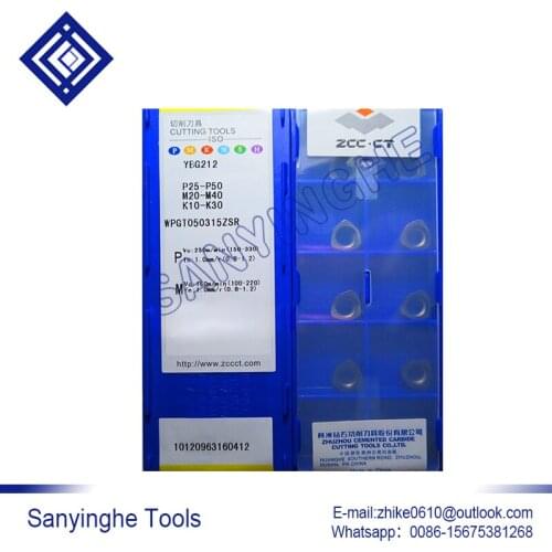 Free shipping high quality 10pcs/lots YBG212 WPGT050315ZSR cnc carbide turning inserts