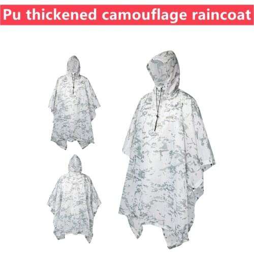 3 in 1 Hooded Rain Poncho Waterproof Raincoat Jacket for Men Women Adults Motorcycle Rain Poncho Outdoor Tent Picnic Mat