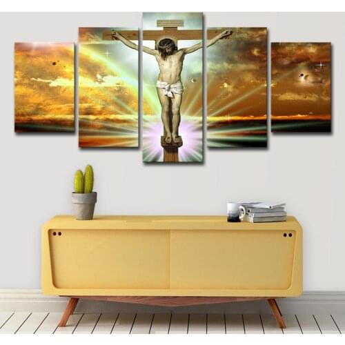 5pcs set 5d DIY Diamond Painting Cross Stitch Jesus Mosaic diamond round,Diamond Embroidery Crafts