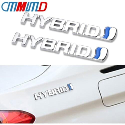 Car accessories 3D Metal Hybrid Car Badge Stickers Decal For Toyota Corolla Camry Rav4 Reiz Lexus CT ES RX GS BMW Audi Hyundai
