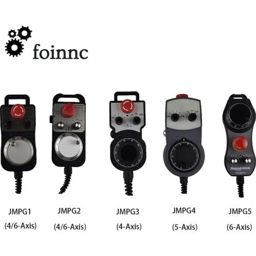 CNC 4/5/6-axis MPG Pendant Handwheel Manual Pulse Generator with Emergency Stop For SIEMENS MITSUBISHI FANUC System