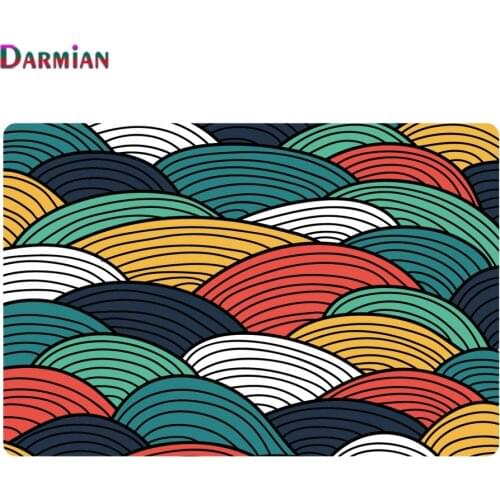 DARMIAN Home Large Carpet Nordic Living Room Coffee Table Carpet Ocean Wave Print Bedroom Non-slip Mat Hand Wash Mechanical Wash