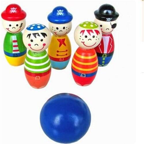 Wooden bowling WD07 baby exercise ability to develop intelligence exercise fitness toys