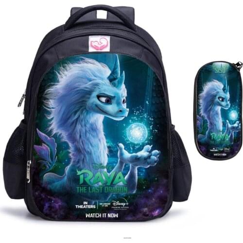 Raya and The Last Drag Kids Backpack Child Bookbag Anime Knapsack Primary Cartoon Nylon Rucksack Boys Girls Printed Schoolbag