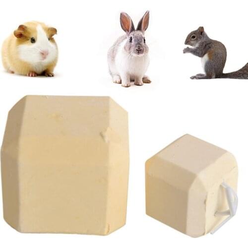 Pet Hamster Rat Rabbit Grinding Mineral Stone Chew Cube Toy Three-dimensional Shape Small Animal Molars For Small Animals