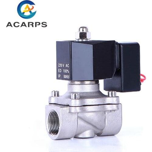 3/4" Energy Saving Normally Closed Stainless Steel Solenoid Valve Switch Valve Water Valve 24 Hours Energize Not Fever