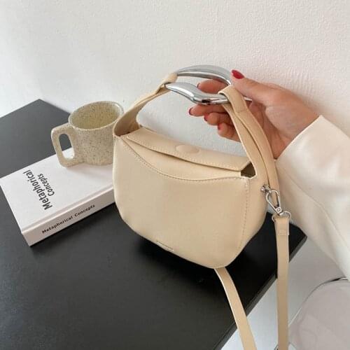 European and American High-quality Ladies Simple Casual Saddle Bag 2021 New Female Bag Messenger Net Red One-shoulder Wrist Bag