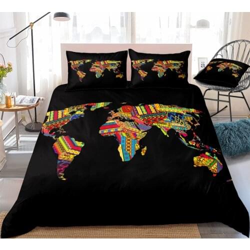 Fanaijia Luxury Africa map Bedding Sets king Size Duvet Cover and Pillowcase 200*200 Comforter Set drop shipping duvet set