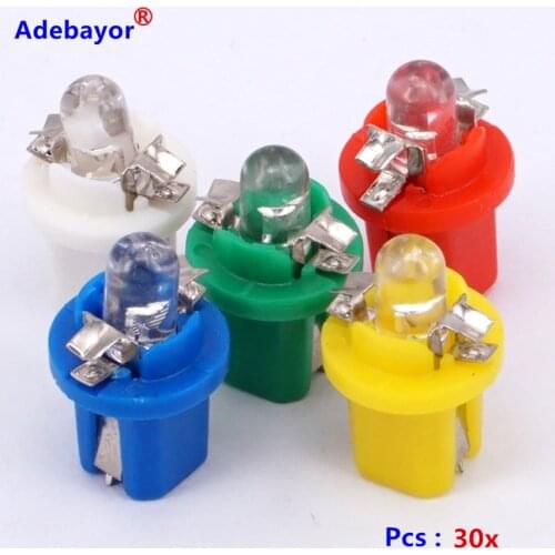 500 X T5 Instrument lamp B8.5 Car LED Indicator Light Dashboard Side Interior Bulb white red blue yellow green free shipping