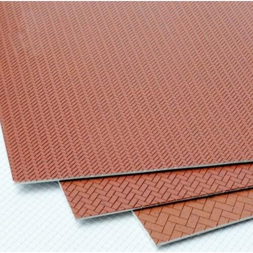 300x200mm with 1/75 1/50 1/30scale abs plastic sheet for Decorative floor tile square brick