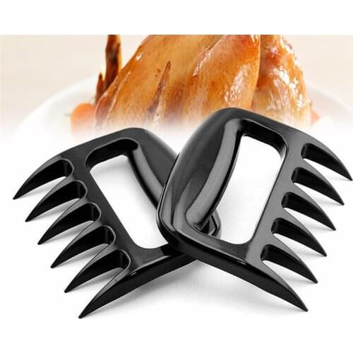 2pcs/set Meat Shredder Barbecue Fork Bear Claw Meat Separator HandleKitchen Food Fork Meat Slicer BBQ Grill Meat Handler Kitchen