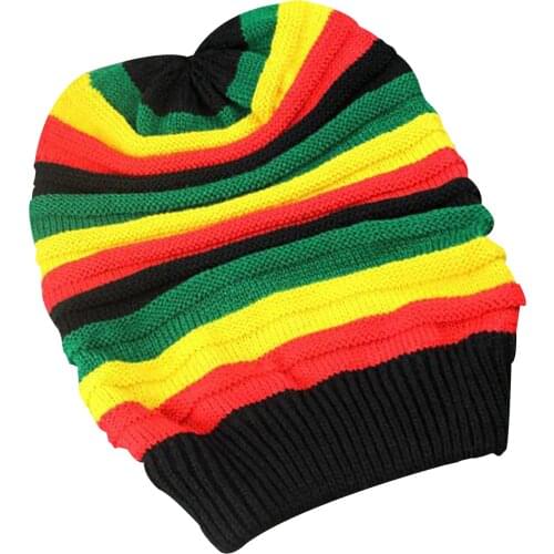 Baggy Cuffed Outdoor Soft Knitted Gift Winter Comfortable Foldable Colorful Ribbed Beanie Accessory Hip Hop Knit Cap Unisex Warm