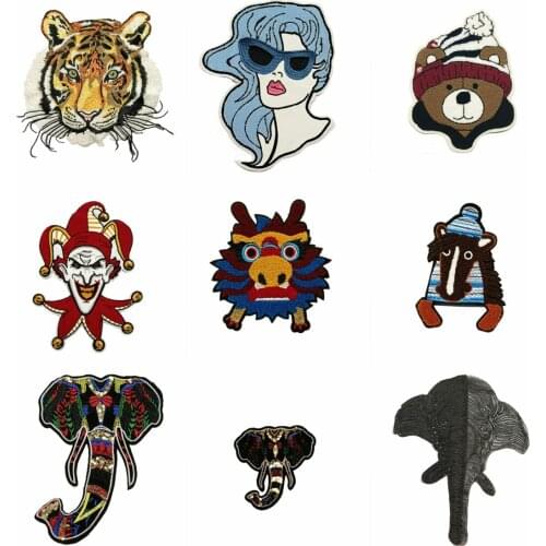 Large embroidery big icon animal cartoon patches for clothing CA-55