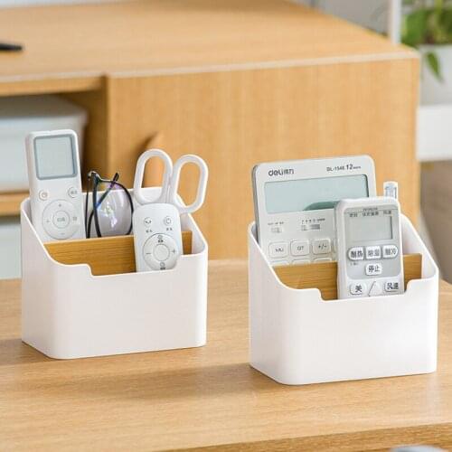 Desktop Storage Box Remote Control Makeup Organizer For Cosmetics Plastic Storage Container Home Compartment Organizer Box