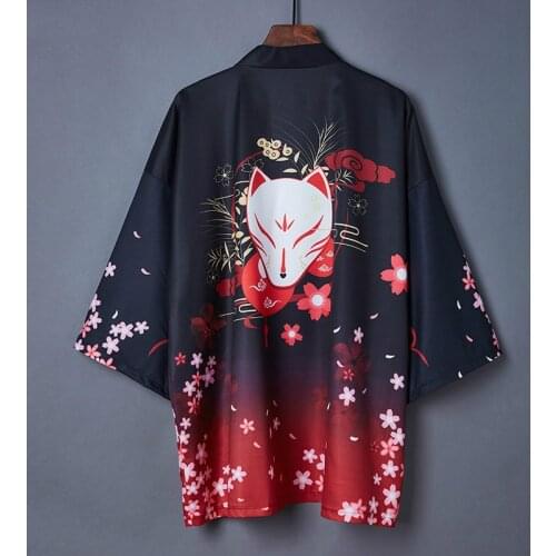 New Arrivel Japanese Kimono Cardigan Summer Men Harajuku Streetwear Samurai Costume Male Haori Obi Yukata Woman Casual Shirt