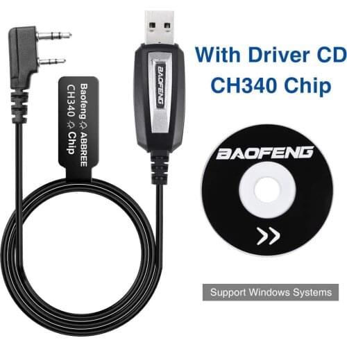 Baofeng CH340 Upgrade USB Programming Cable For Win10 UV-5R UV-82 Radio Baofeng BF-888S GT-3 Walkie Talkie Two Way Radio