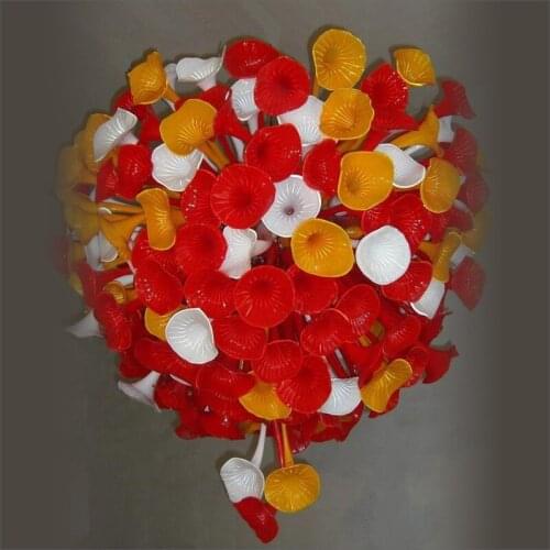 Wholesale Wedding Design Pendant Light Unique Design Art Decoration Hand Blown Glass Chandelier for Hotel Home