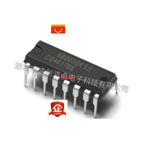 10PCS CD4017 CD4017B CD4017BE 4017 DECADE COUNTER DIVIDER IC DIP-16
