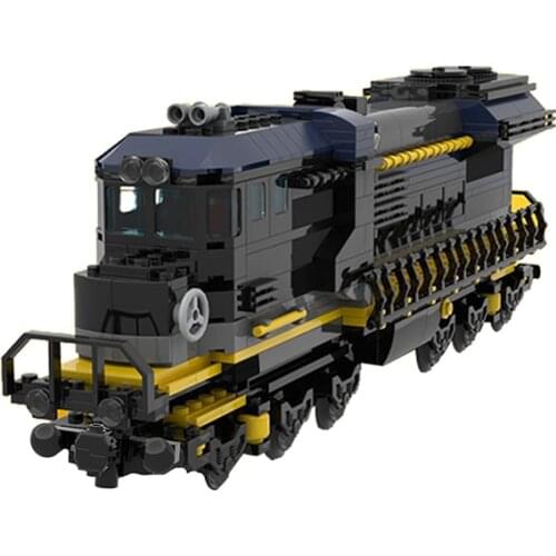 MOC-22940 Retro Train engine version Heritage Town Train Building Blocks Set Track Railway Passenger Vehicle Toy For kids Gift