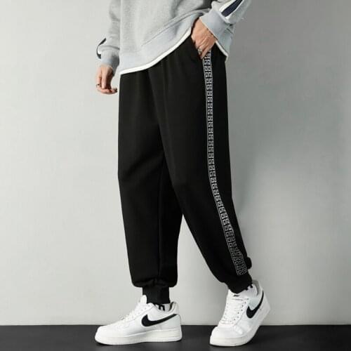 Autumn Mens Casual Pants Cotton Sweatpants For Men Fashion Oversize Sport Pants Loose Solid Joggers Gym Trousers Men Clothing