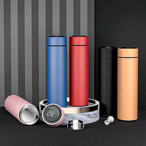 500ml Thermos Cup Intelligent Temperature Display Heat Preservation Water Bottle Stainless Steel Vacuum Cup Thermos Flask