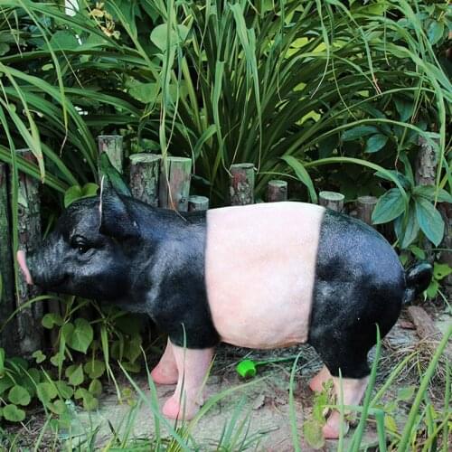 Creative Pig Model Resin Crafts Outdoor Garden Decoration Garden Decoration Decoration Animal Cute Simulation Pig Statue