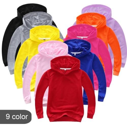 Spring Autumn Brand Baby Boys Sweatshirt 2020 Cotton Costume Children Girls Long Sleeve T Shirt Solid Color Hoodies Kid Tops Tee
