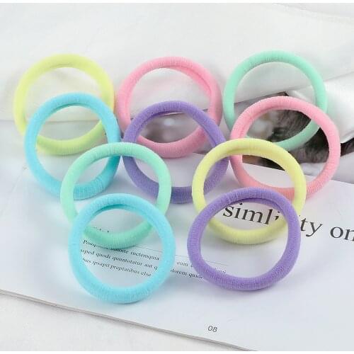 Candy Colors Seamless Hair Bands Accessories 10Pcs Trendy Simple Hair Ties High Elastic Scrunchies Women Girls Colorful Headband