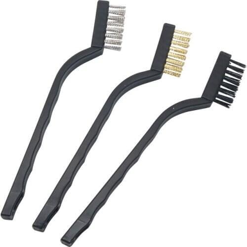 1 Pcs Steel Brush Metal Equipment Cleaning Brush Wire Brush Gear brush Car maintenance tool brush