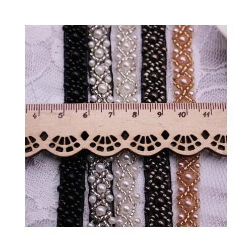 1 yard multi-color polyester silk handmade beaded lace DIY clothing clothing leader skirt skirt underwear decorative accessories