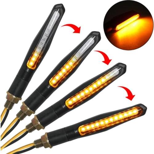 Areyourshop Universal M10 Sequential Flowing LED Turn Signal Indicator Lights Brake Lamp Motorcycle Light For Suzuki for Yamaha