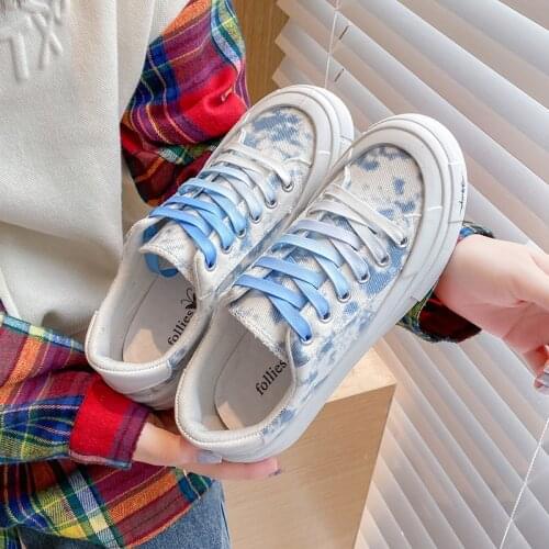 Anime Lace Up White Lolita Canvas Shoes Womens New College Design Sweet Girls Flats Cosplay Harajuku School Jk Fashion Casual