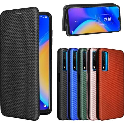 For TCL 20 SE 20S 5G Case Carbon Synthetic Fiber Leather Magnetic Adsorption Coque Fundas For TCL 20 Pro 5G TCL20 Phone Covers