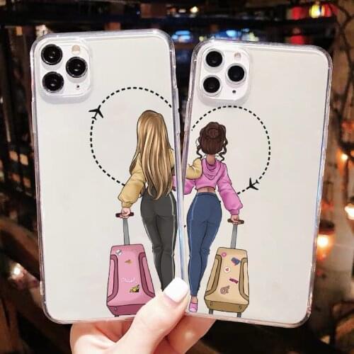 Good Friends Girl Transparent Soft Phone Case For iPhone SE2020 12mini 12pro 11pro Max 7 8 6s Plus XR Xs Max TPU cover