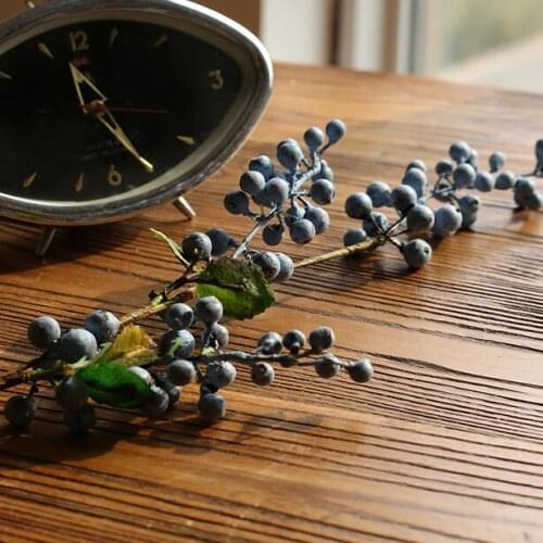 Blueberry Artificial Plant Berry Glue Decoration Material Artificial Flower Fruit Branches American Shooting Props Nordic Rustic