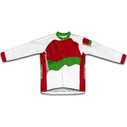 Belarus Flag Winter Thermal Fleece long sleeve cycling jersey Road Bike Clothing shirts MTB Bicycle Wear