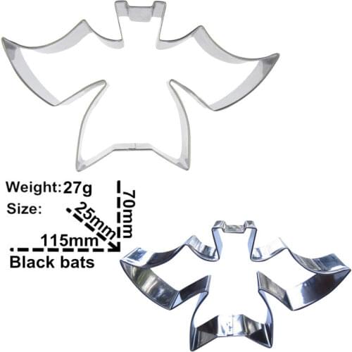 Black bats shape biscuit cutting molds, baking tools, cake decorating soft candy tools