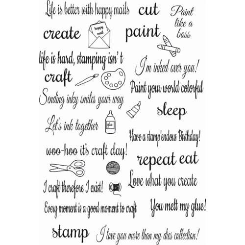 KLJUYP Craft Saying Clear Stamps Scrapbook Paper Craft Clear stamp scrapbooking