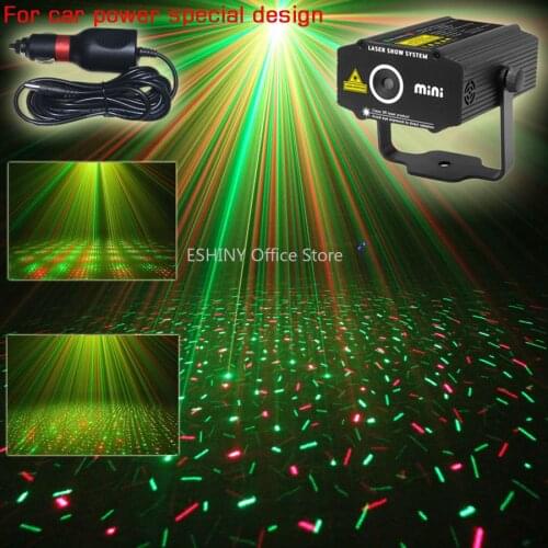 ESHINY Car used plug DC 12V 24V R&G Full Stars Sky Laser Projector patterns field outdoor garden hillside Park Party Show CR3D4
