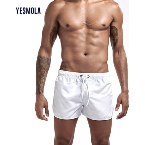 YESMOLA 2021 Summer Mens Shorts Brand Beachwear Mens Running Sports Surffing Shorts Men Swimsuit Breathable Beach Wear Surf