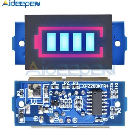 2S Single 8.4V Lithium Battery Capacity Indicator Module 8.4V Blue Display Electric Vehicle Battery Power Tester Li-ion