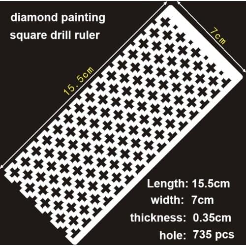 New Diamond Painting Diy Tools Correction square round drill Mesh Ruler Dot Drill Drawing Ruler Diamond Embroidery accessory