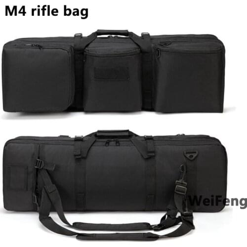 Hunting 85CM Dual Rifle Gun Bag for M4 Rifle Backpack Airsoft Gun Case Tactical Outdoor Magzine Pouches with Shoulder Strap