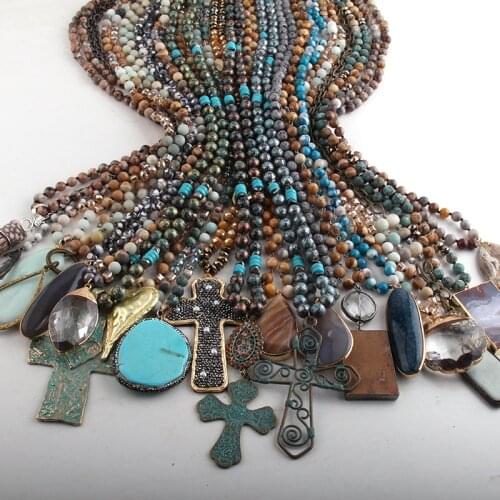 MD Wholesale 20pc Mix Color Necklace set Fashion Jewelry Handmade For Women necklaces