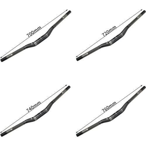 Toseek 3K Carbon Fiber Bike Handle Bars Mtb Mountain Bike Riser Bar Handlebar