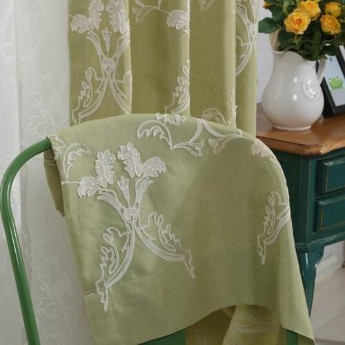 Curtains for Bedroom Cotton Hemp Curtain Cloth Embroidery Curtain Yarn Curtain Decorative Fabric Embroidery Window Yarn