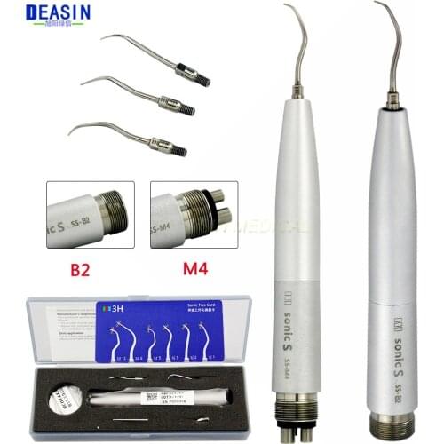 Dental High Quaility Ultrasonic Scaler B2/M4 Hole Handpiece SONIC S With 3 Tips Teeth Cleaning Whitening Pen