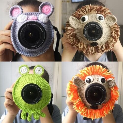 Studio Props Photography Baby Accessories Hand knitted Camera Lens Decorative Ring Baby Photo Props Accessory Guide Toy Doll