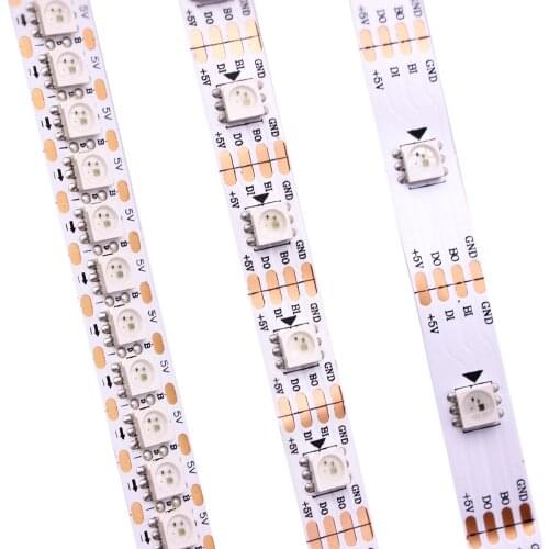 WS2813 led pixel strip 1m/4m/5m Dual-signal 30/60/144 pixels/leds/m,WS2812B Updated Black/White PCB,IP30/IP65/IP67 DC5V